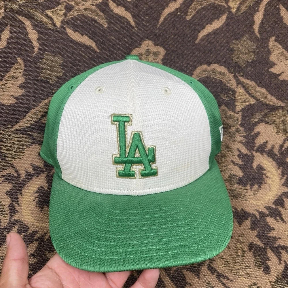 Los Angeles Dodgers New Era LOW PROFILE Hat St Patricks Day 59FIFTY Fitted 7 1/8